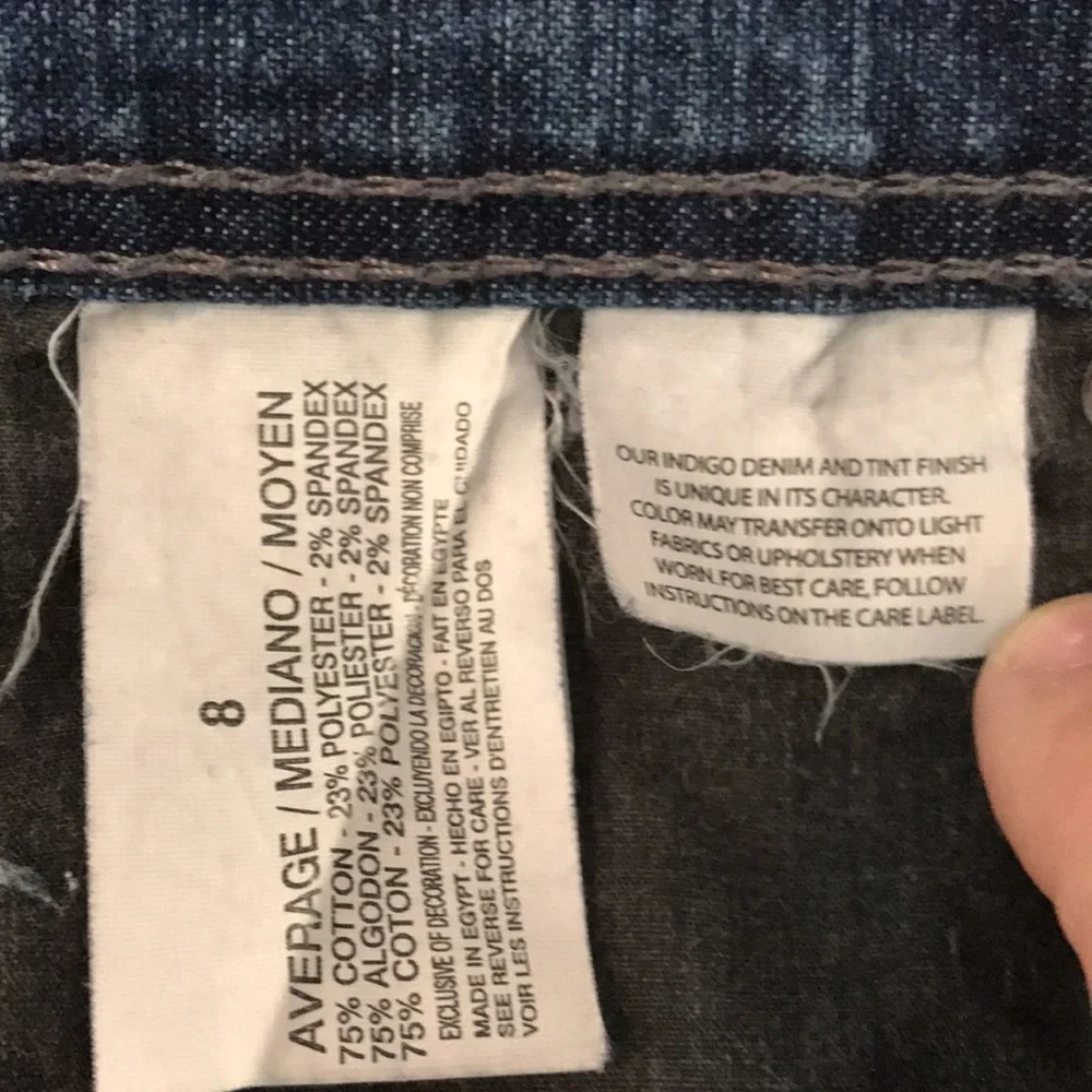 Gloria Vanderbilt jeans, blue, Amanda pocket flaps, size 8 average - Picture 6 of 6